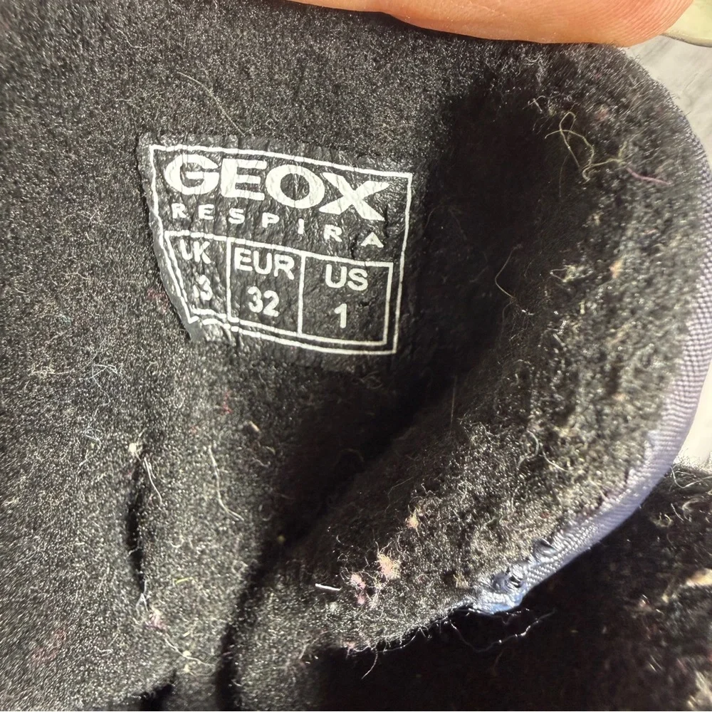 Geox Girls' Overland Navy and Pink Tall Waterproof Winter Snow Boots Sz 1